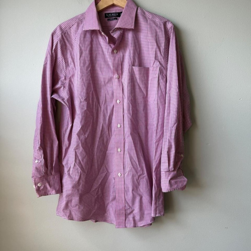 Lauren Ralph Lauren Men's Dress Shirt Slim Fit Stretch 16 1/2 Black Label